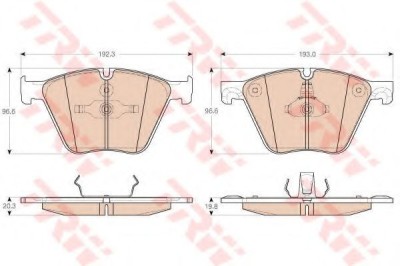 Set placute frana,frana disc BMW X6 (F16, F86) (2014 - 2016) TRW GDB1964 foto