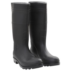 vidaXL Cizme de ploaie, negru, PVC, mărime 45