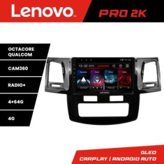 Navigatie Toyota Hilux 2008-2014 Lenovo Kit-143 8 core QLED 2K 4+64 360 Android Waze USB Navigatie Internet Youtube Radio CarStore Technology