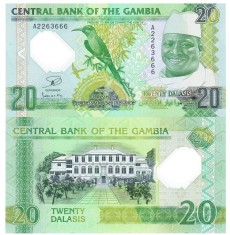 Gambia 20 Dalasis 2014 P-30 Comemorativa Polimer UNC