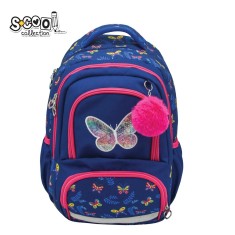 Ghiozdan ergonomic, compartiment laptop, BUTTERFLY, 42x31x16 cm &ndash; S-COOL