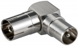 Adaptor coaxial mama - coaxial tata 90grade metal