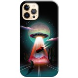 Husa compatibila cu Apple iPhone 12, iPhone 12 Pro model Alien Abduction, Silicon, TPU, Viceversa