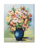 Cumpara ieftin Tablou vaza cu flori pictat manual, 50x40cm ulei pe panza, Constantin Feraru