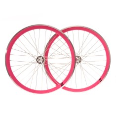 Set Roti Single Speed/Fixie SXT 700-32H 40 mm Roz foto