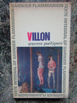 Francois Villon - Oeuvres poetiques foto