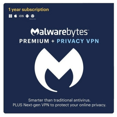 Licenta 2024 pentru Malwarebytes Premium + Privacy VPN Bundle - 1-AN / 2-Dispozitive foto