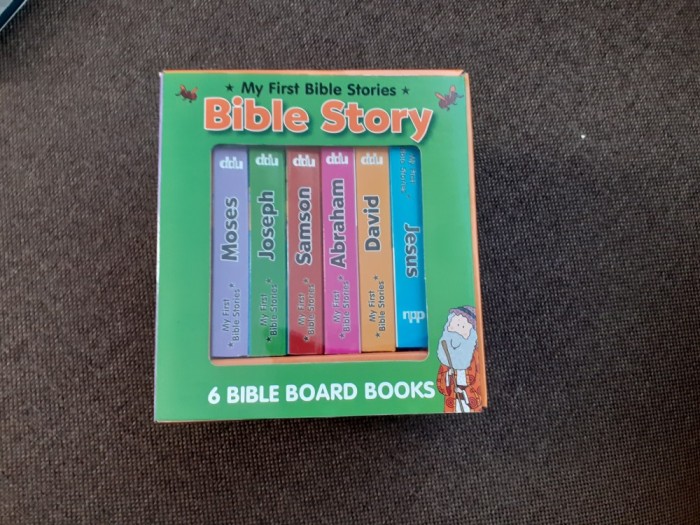 MY FIRST BIBLE STORIES - BIBLE BOX SET OF 6 BOARD BOOKS IN ENGLEZA