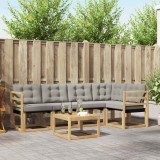 vidaXL Set de canapele de exterior cu pernă 6 pcs Alb și gri deschis 3389489