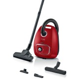 Aspirator cu sac BGB41RD3H, 600W, filtrare HEPA, negru/rosu