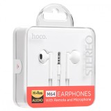 Cumpara ieftin Casti cu Fir si Microfon, 1.2m - Hoco Melodious (M64) - White