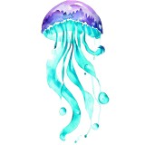 Cumpara ieftin Sticker decorativ Meduza, Turcoaz, 90 cm, 7648ST