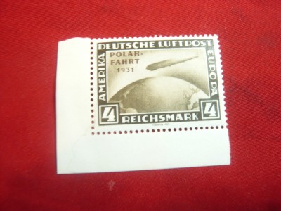 Timbru- 4M Germania 1931 Polar Fahrt - Reimpresiune foto