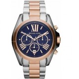 Ceas Michael Kors MK5606 Bradshaw Cronograf 43mm Argintiu Auriu Roz Bleumarin