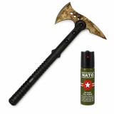 Set topor survivor si spray autoapărare cu jet, DEPOX&reg;, 39 cm/60 ml