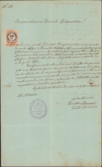 HST A1441 Corespondență preoți rom&acirc;ni 1886 Timiș sigiliu &icirc;n ceară protopop