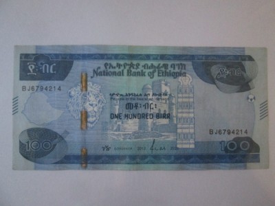 Etiopia 100 Birr 2020 foto