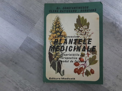 Sa ne cunoastem plantele medicinale de Gr.Constantinescu,E.Hatieganu-Buruiana foto