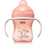 Chicco Training Cup 6m+ cană pentru antrenament cu m&acirc;nere Pink 200 ml