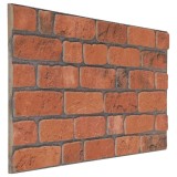vidaXL Panouri de perete 10 pcs Terracota 100 x 50 cm Spumă EPS 42046091