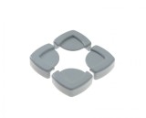 Set 4 protectii pentru colturi mobila BabyJem, gri