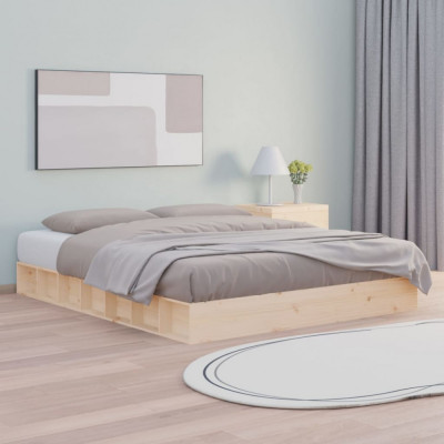 vidaXL Cadru de pat, 160x200 cm, lemn masiv foto