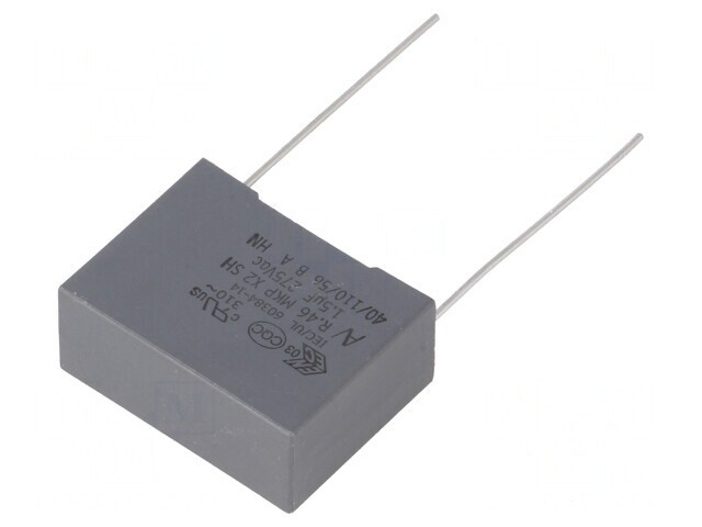 Condensator polipropilenă 1,5uF THT 26,5x11x20mm &plusmn;20%