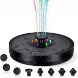 Cumpara ieftin Fantana Arteziana 7-in-1 Plutitoare pe Apa cu Incarcare Solara si Iluminare LED Multicolor, Diametru 16 cm, Hessa