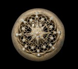 BROSA VINTAGE DE GULER CU DECOR PERLE FALSE, FRANȚA