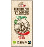 Ciocolata Bio Neagra cu Chilii cu 73% Cacao Pronat 100gr, Chocolates Sole