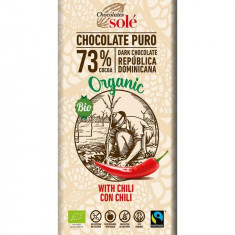 Ciocolata Bio Neagra cu Chilii cu 73% Cacao Pronat 100gr