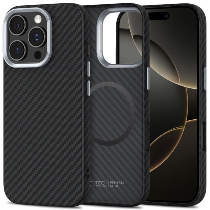 Husa Iphone 16 Pro Max Tech-Protect Ion Carbon magsafe