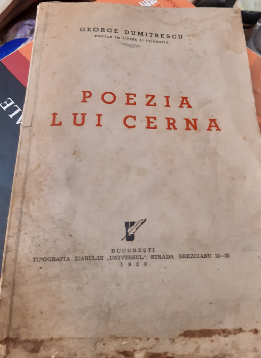 POEZIA LUI CERNA GEORGE DUMITRESCU