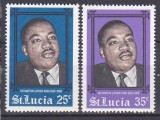 DB1 Santa Lucia 1968 Martin Luther King 2 v. MNH, Nestampilat