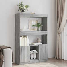 vidaXL Dulap &icirc;nalt, gri sonoma, 92x33x140 cm, lemn prelucrat 3309614