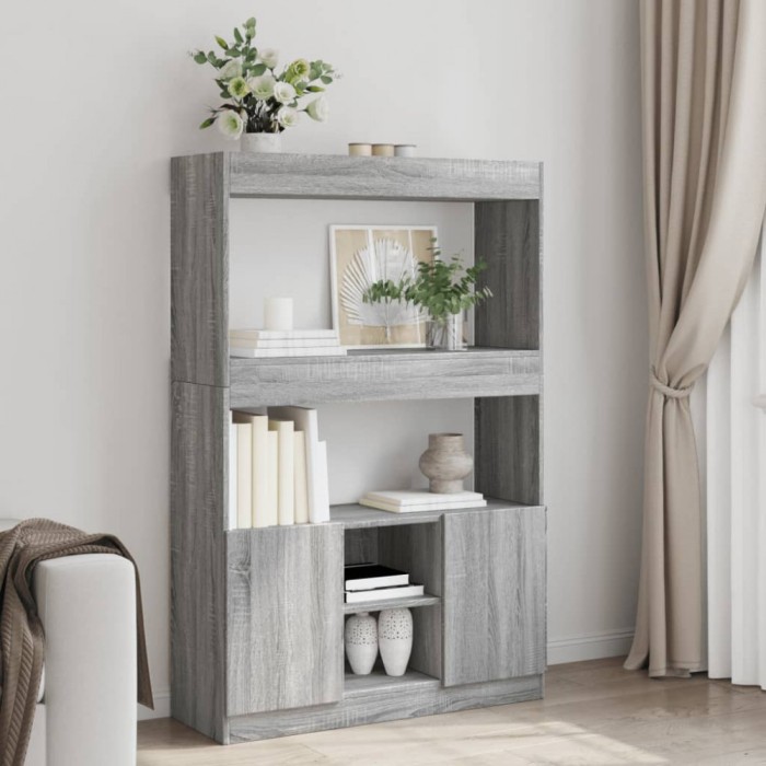 Gossi dulap inalt, gri sonoma, 92x33x140 cm, lemn prelucrat