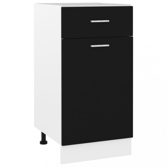 vidaXL Dulap inferior cu sertar &ldquo;Lyon&rdquo;, negru, 40x46x81,5 cm
