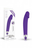 Vibrator Rechargeable IJOY Silicone Dildo Purple, 16.5 cm