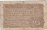 ROMANIA 25 bani BGR 1917 uzata