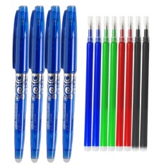 Set 4 x Pix cu Radiera 0,7mm si 8 Rezerve, Roller, multicolor foto