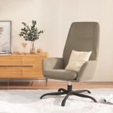 Cumpara ieftin Fotoliu rabatabil, gri deschis, piele &icirc;ntoarsă artificială