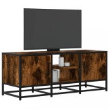 VidaXL Dulap TV stejar fumuriu, 100x35x41 cm lemn prelucrat și metal