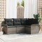 vidaXL Set de canapele pentru grădină cu pernă 4 pcs Gri Rattan poli 3345339