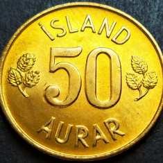 Moneda 50 AURAR - ISLANDA, anul 1974 *cod 2477 = UNC DIN FASIC !