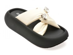 Papuci GRYXX albi, 8826, din piele ecologica