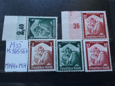 1935-Partial set-Mi=+60$-MNH+MH foto