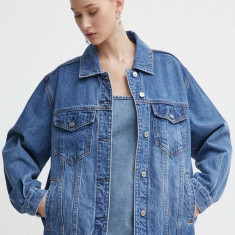 Abercrombie & Fitch geaca jeans femei, de tranzitie, oversize