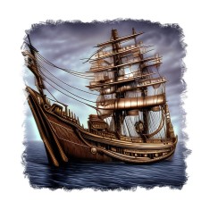 Sticker decorativ, Barca, Maro, 55 cm, 6952ST foto