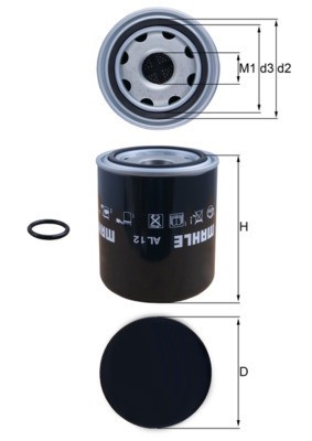 MAHLE AL 12 Element filtrant uscator aer, compresor foto