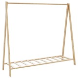 Cumpara ieftin Cuier pentru haine cu rafturi, 106x34x102 cm, bambus
